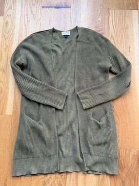 Universal Thread Olive Open-Front Knit Cardigan